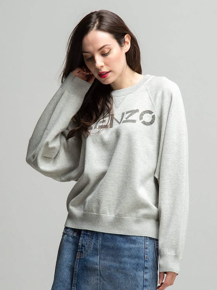 KENZO ケンゾー ロゴ プリント クルーネック プルオーバー トレーナー スウェット ヴィンテージ ブランド レディース トップス KZLFB62PU6333LB ロゴ