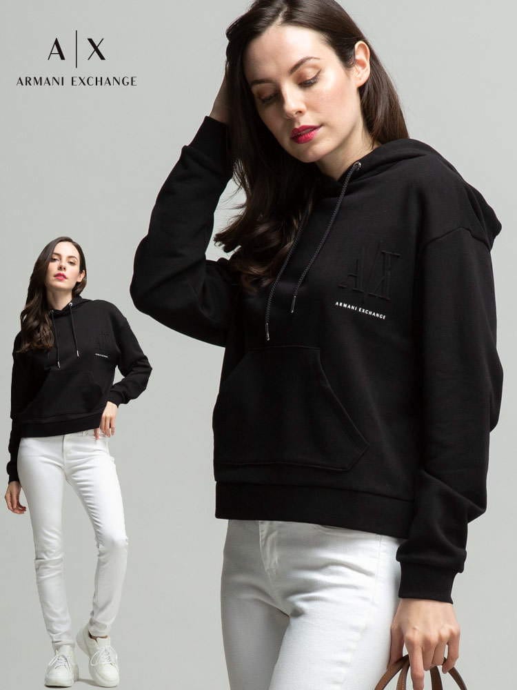 ARMANI EXCHANGE アルマーニ エクスチェンジ ロゴ プルオーバー パーカー ブランド レディース トップス フード AEL8NYM23YJ68Z ロゴ
