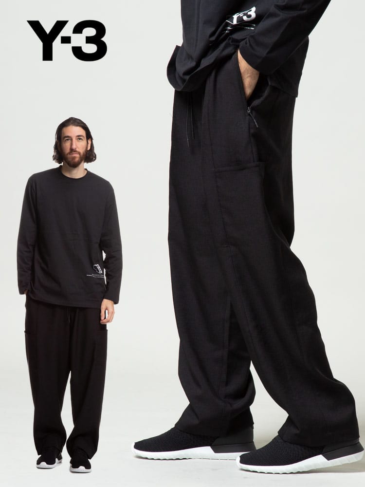 Y-3 (ワイスリー) サイドポケット ジップフライ ロングパンツ CLASSIC SPORT UNIFORM Y3HB3465