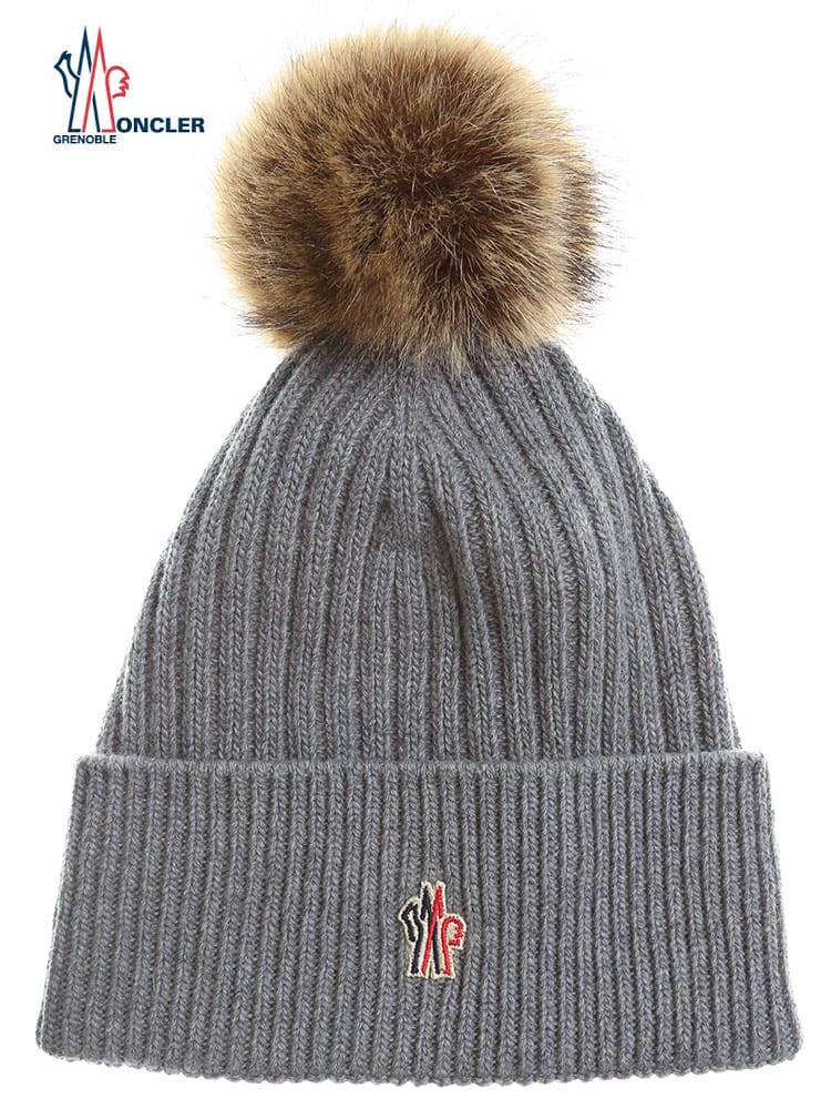MONCLER GRENOBLE (モンクレール グルノーブル) カシミヤ混 ボンボン ニットキャップ MCLGN3B14M1213