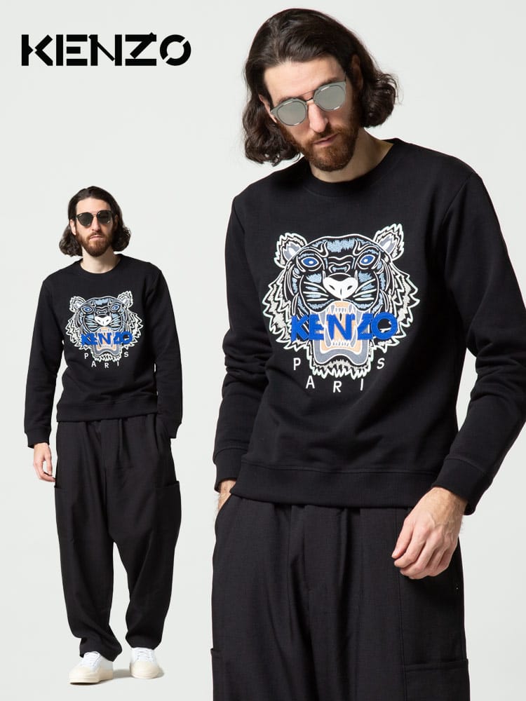 KENZO (ケンゾー) タイガー刺繍 クルーネック スウェット KZFC55SW1234XL メンズ