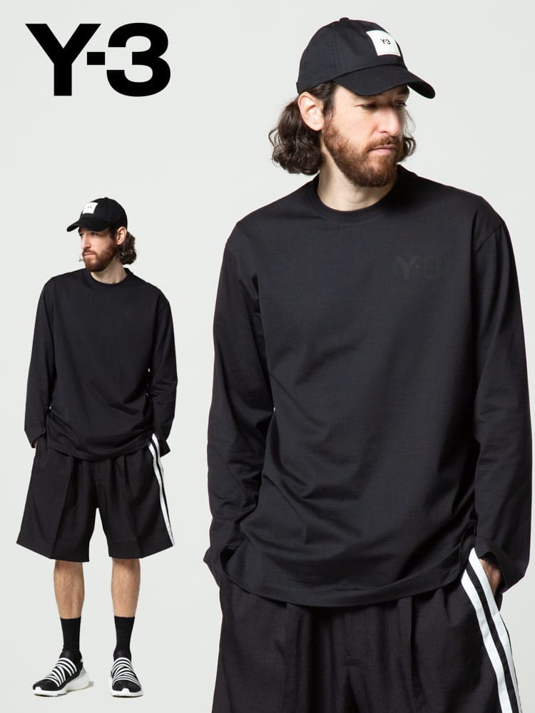 Y-3 (ワイスリー) 胸ロゴ クルーネック 長袖 Tシャツ CLASSIC CHEST LOGO LS TEE Y3FN3361