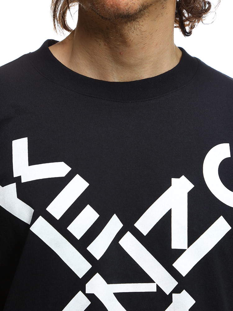 KENZO (ケンゾー) クロスロゴ クルーネック 長袖 Tシャツ SPORT RELAXED KZFC55TS1554【サカゼン公式通販】