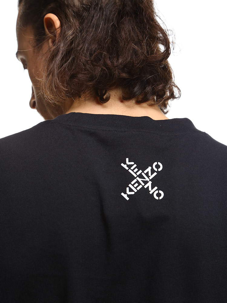 KENZO (ケンゾー) クロスロゴ クルーネック 長袖 Tシャツ SPORT RELAXED KZFC55TS1554【サカゼン公式通販】