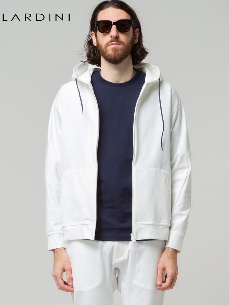 LARDINI (ラルディーニ) 無地 フルジップ パーカー LD5286EL58730 メンズ スウェット