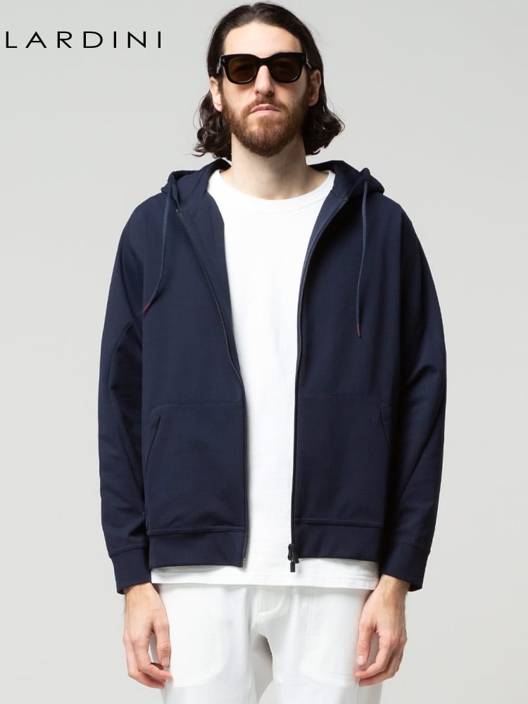 LARDINI (ラルディーニ) 無地 フルジップ パーカー LD5286EL58730 メンズ スウェット