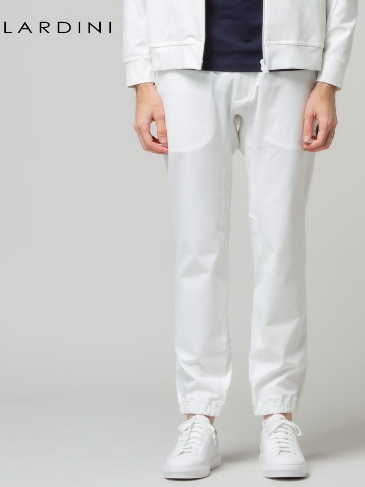 LARDINI (ラルディーニ) 無地 ジップポケット スウェットパンツ LDL0754EL58730