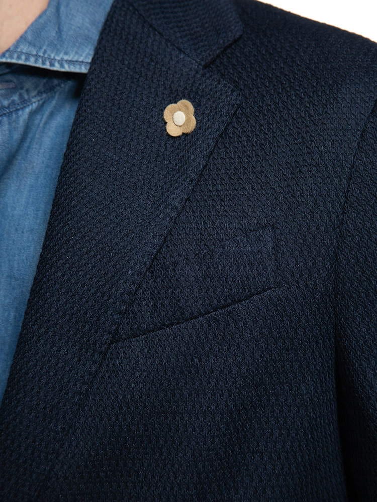 ラルディーニ 麻 ジャケット メンズ LARDINI ホップサック 無地 