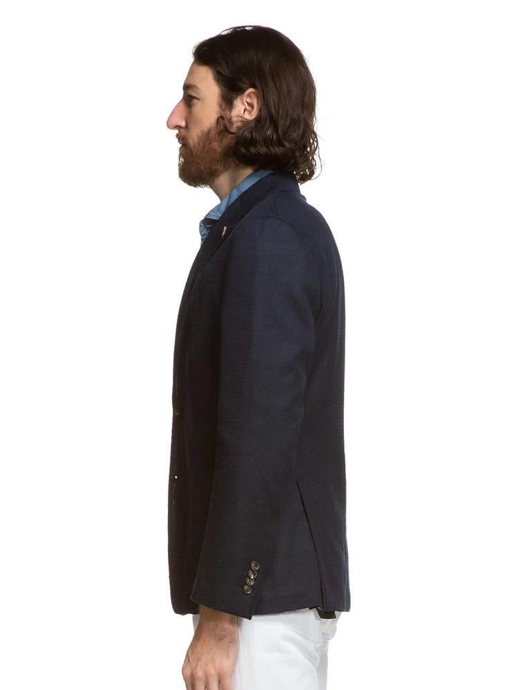 ラルディーニ 麻 ジャケット メンズ LARDINI ホップサック 無地 