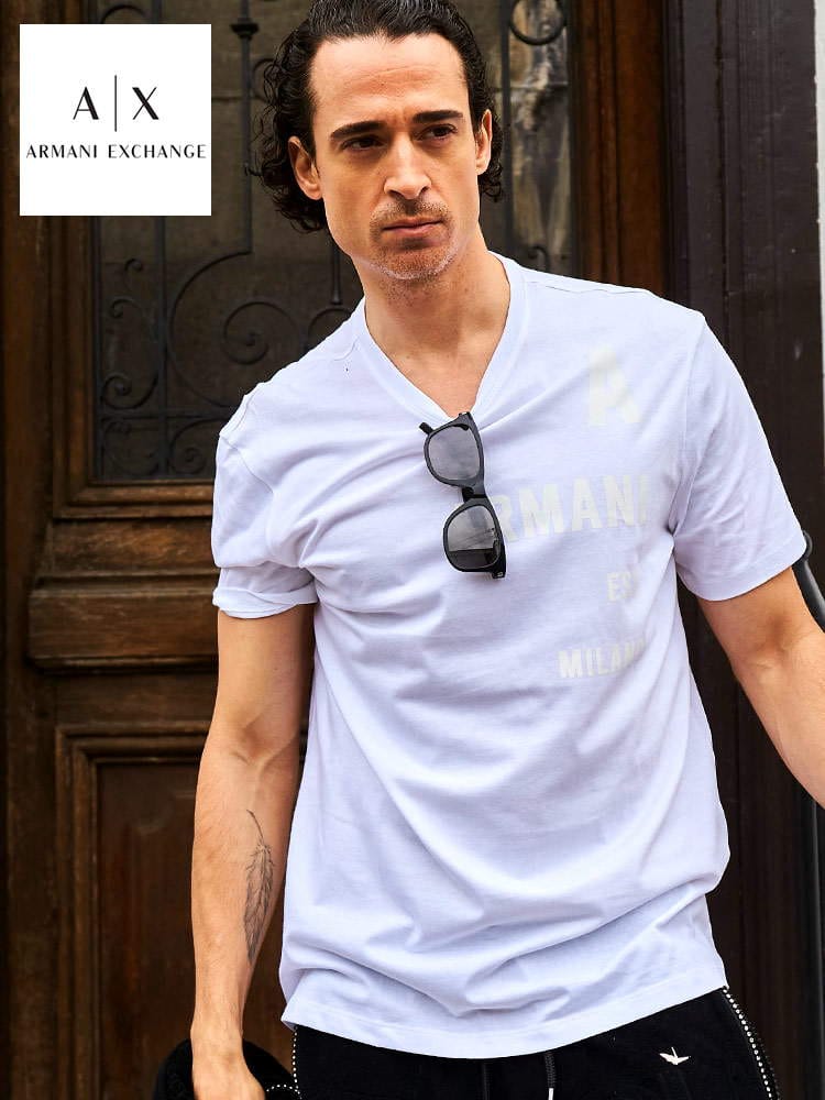 ARMANI EXCHANGE (アルマーニエクスチェンジ) プリント クルーネック 半袖 Tシャツ AE3LZTBXZJ5LZ ブランド