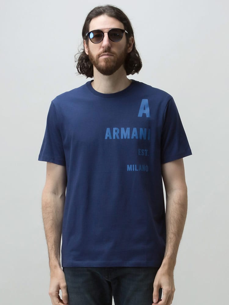 ARMANI EXCHANGE (アルマーニエクスチェンジ) プリント クルーネック 半袖 Tシャツ AE3LZTBXZJ5LZ ブランド
