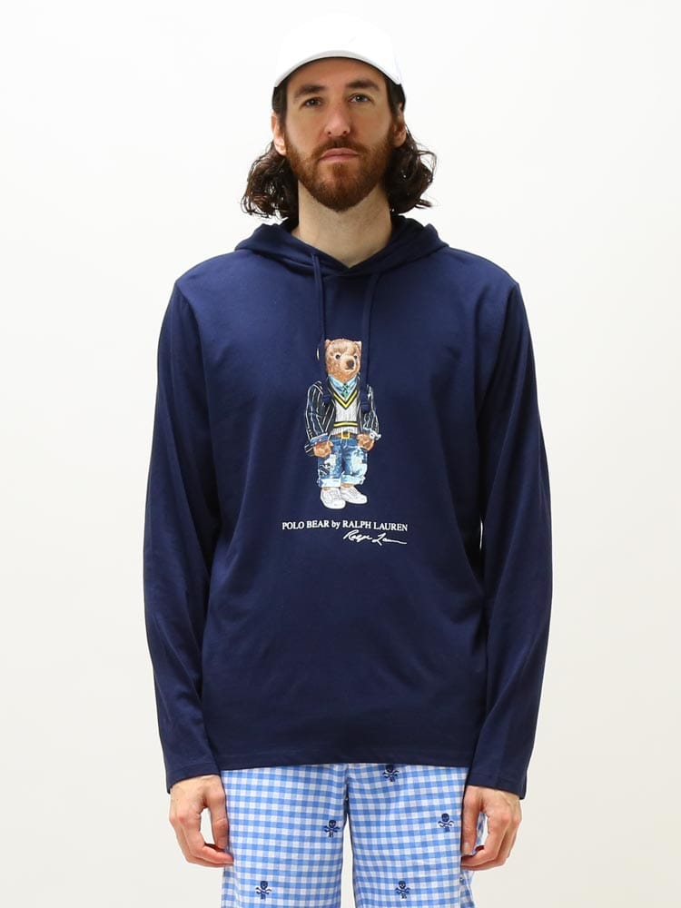 POLO RALPH LAUREN (ポロラルフローレン) BEARプリント フード付き 長袖 Tシャツ RL710853354 ブランド