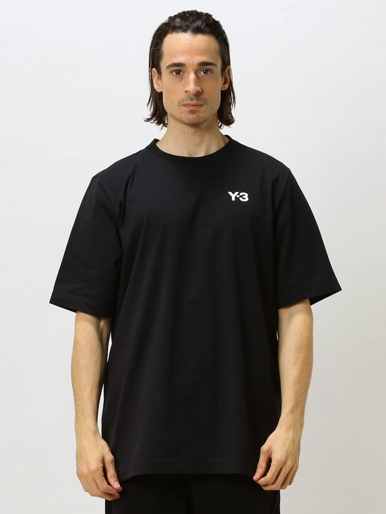 Y-3 (ワイスリー) ブランド メンズ バック デザイン プリント クルーネック 半袖 Tシャツ COMMEMORATIVE Y3HG8797