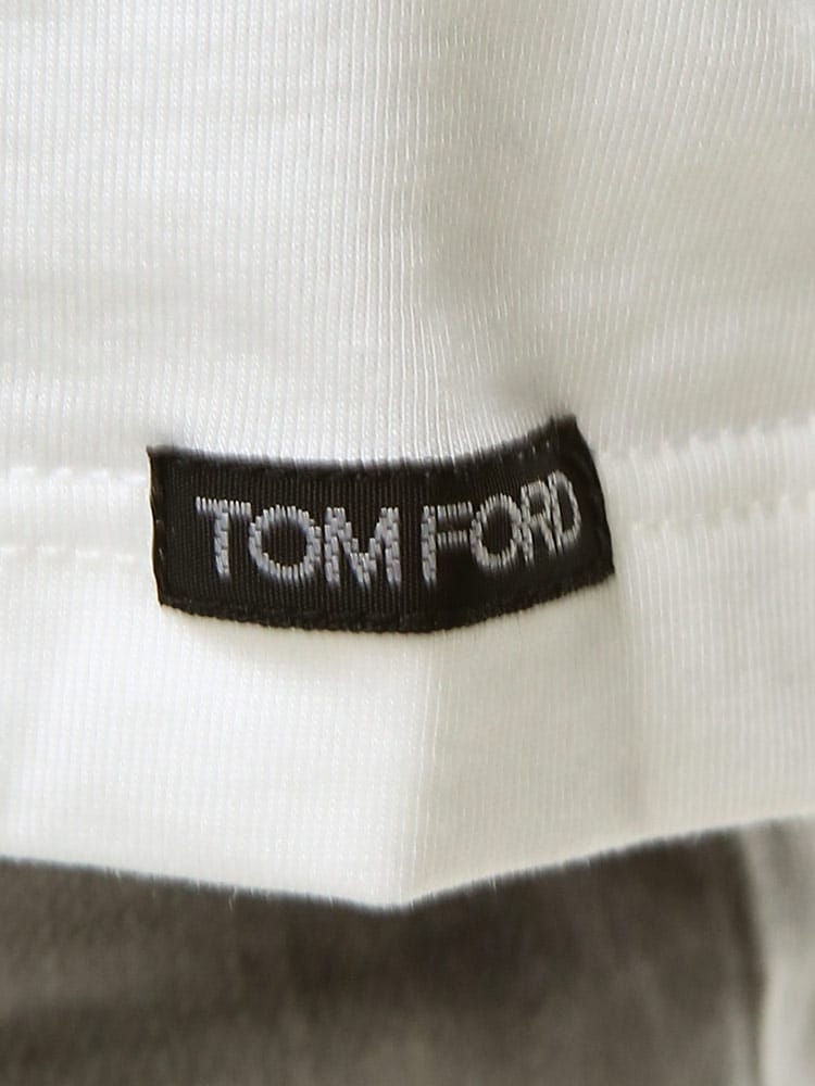 TOM FORD (トム フォード) ブランド メンズ 無地 Vネック 半袖 