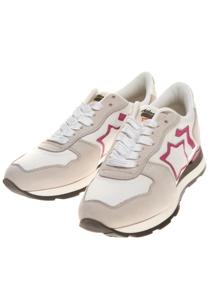 Atlantic STARS (アトランティックスターズ) ラメスター レザー切り替え ローカットスニーカー ASVEGAGWGW レディース ブランド