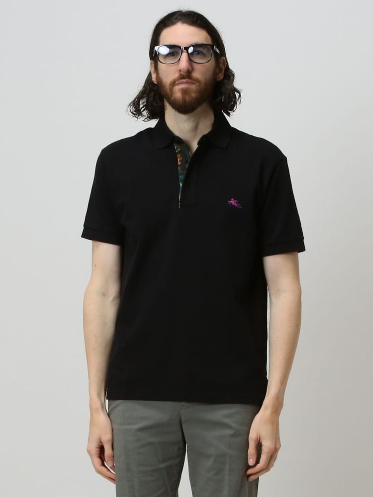 ETRO (エトロ) 綿100％ ワンポイント 半袖 ポロシャツ ET221U1Y1429195 