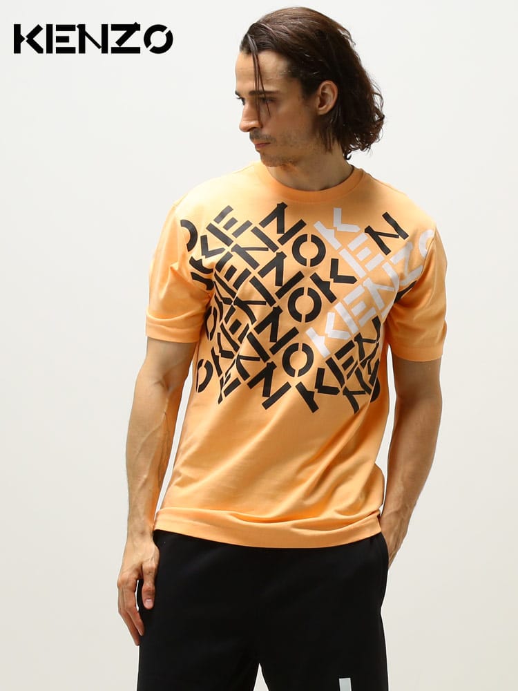 KENZO (ケンゾー) モノグラムプリント クルーネック 半袖 Tシャツ KZFC55TS2084SK ブランド