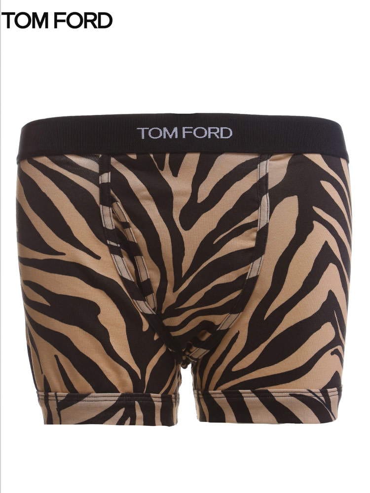TOM FORD (トムフォード) ゼブラ柄 前開き ボクサーパンツ メンズ TFT4LC31440