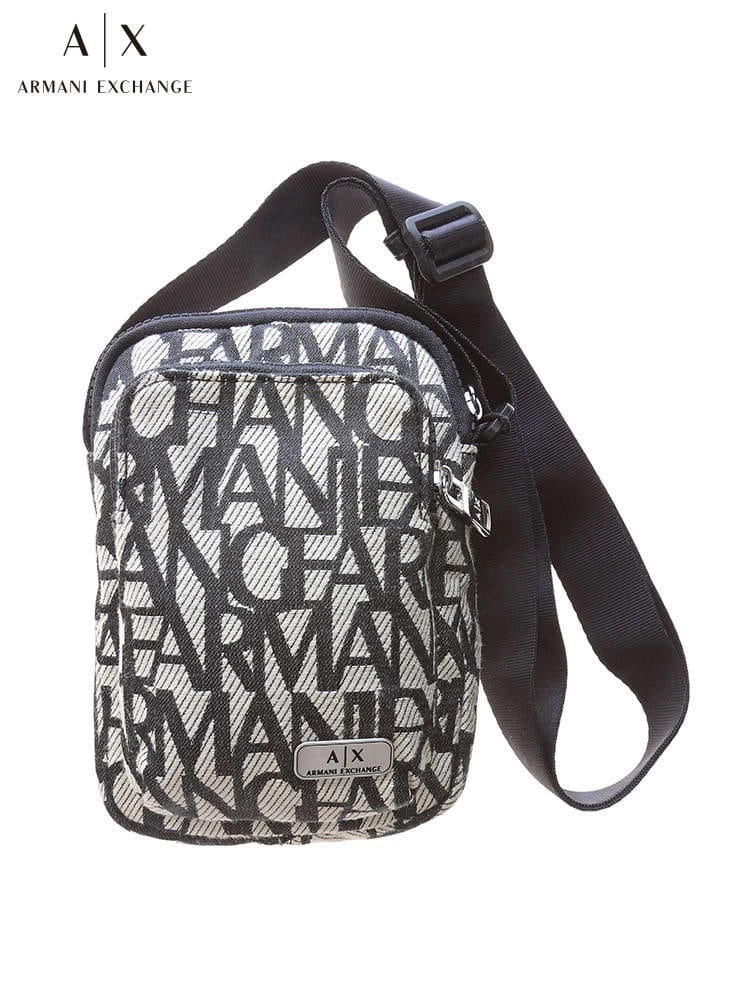 【オンラインストア限定】 ARMANI EXCHANGE アルマーニ エクスチェンジ バッグ 総 ロゴ ショルダー クロスボディバッグ ユニセックス レディース メンズ AE952384CC829 ブランド
