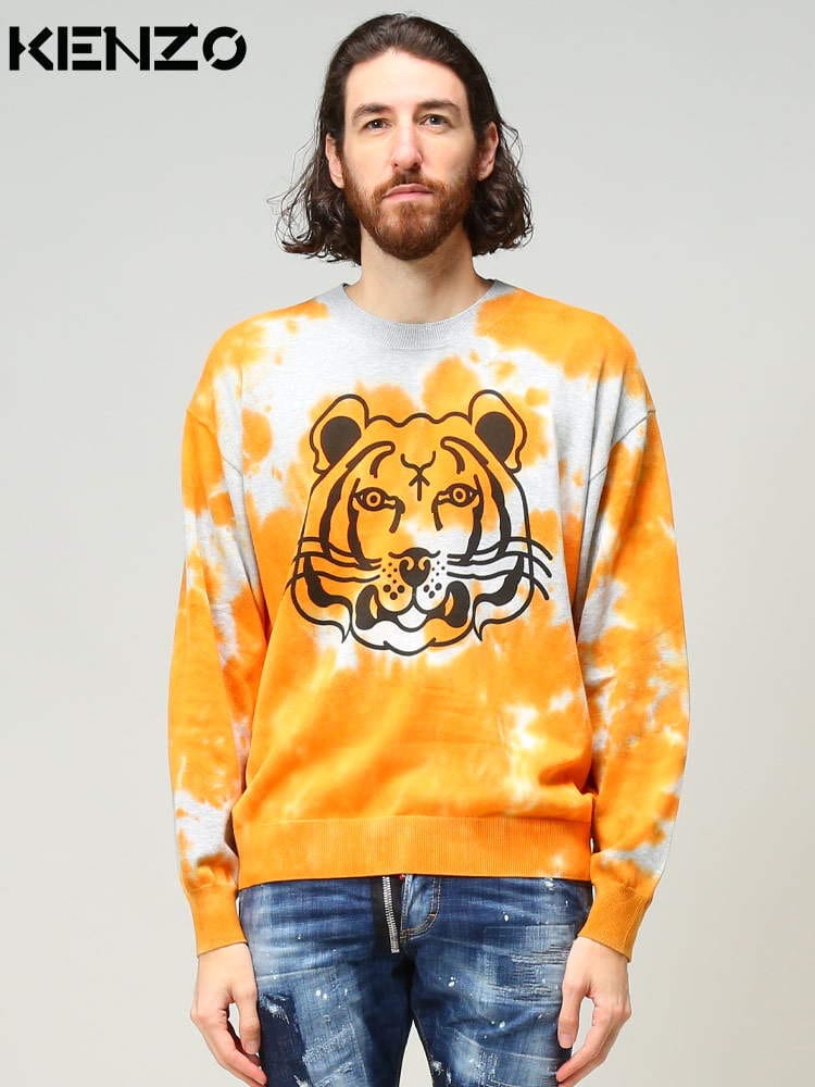 KENZO (ケンゾー) タイガー タイダイ柄 クルーネック ニット 
