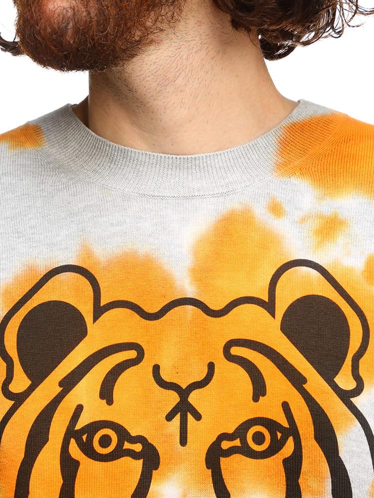 KENZO (ケンゾー) タイガー タイダイ柄 クルーネック ニット 