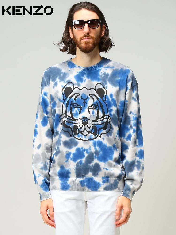 KENZO (ケンゾー) タイガー タイダイ柄 クルーネック ニット 