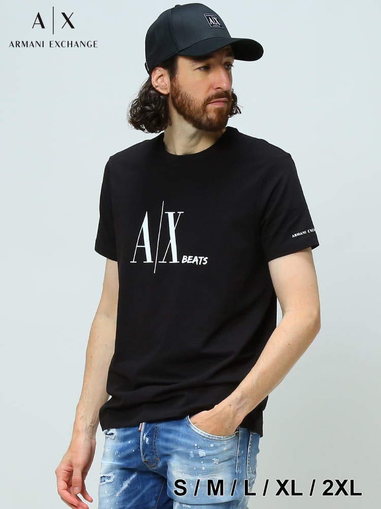 【オンラインストア限定】 アルマーニ ARMANI EXCHANGE アルマーニ エクスチェンジ メンズ ブランド Ｔシャツ 半袖 ロゴ プリント クルーネック 大きいサイズ  AE3LZTCZZJE6Z