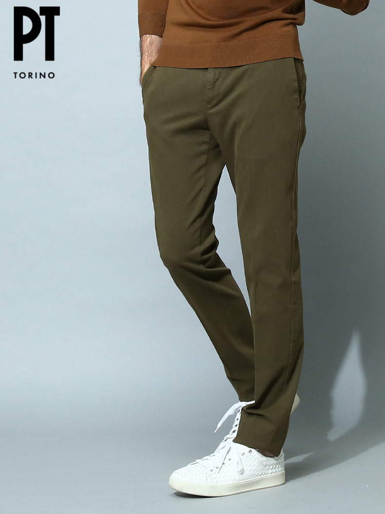 PT TORINO (ピーティートリノ) ストレッチ 無地 パンツ SLIMFIT