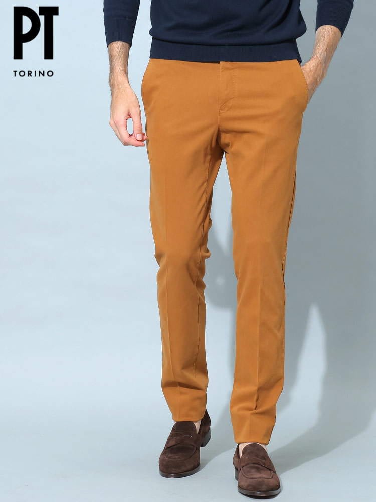 ピーティートリノ メンズ パンツ PT TORINO ブランド ボトムス ロングパンツ ストレッチ 無地 SLIMFIT PTCOVT01Z00NU46
