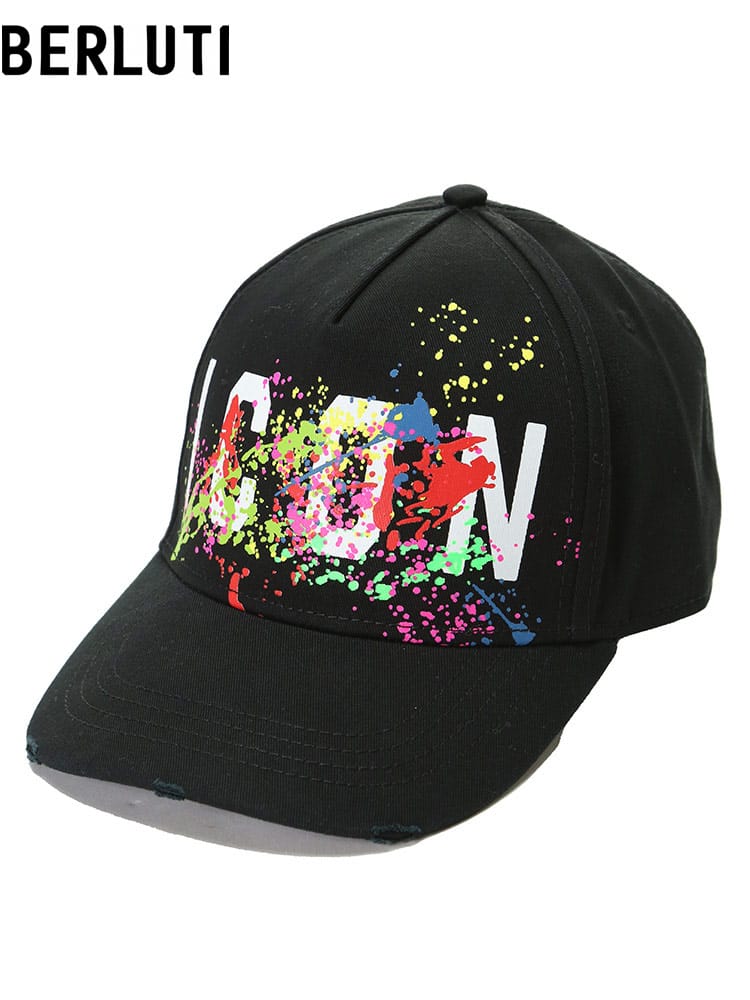 ディースクエアード メンズ キャップ DSQUARED2 ブランド 帽子 ベースボールキャップ ICON ペイント ロゴ D2B060505C00001