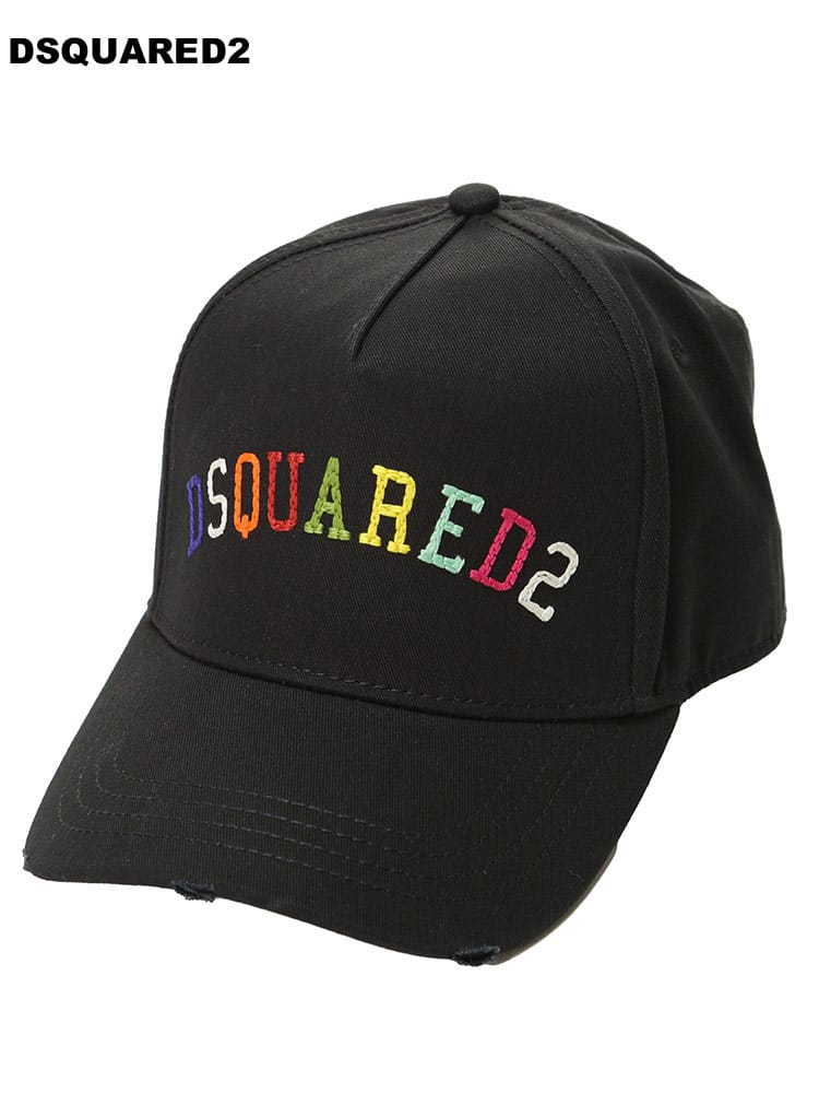 ディースクエアード メンズ キャップ DSQUARED2 ブランド 帽子 ベースボールキャップ カラフル ロゴ 刺繍 2B059305C00001