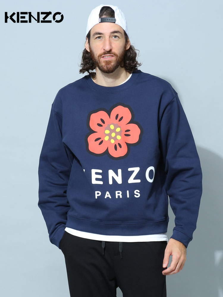 ケンゾー メンズ トレーナー KENZO ブランド プルオーバー スウェット 長袖 フラワー プリント BOKE FLOWER KZFC65SW4104ME