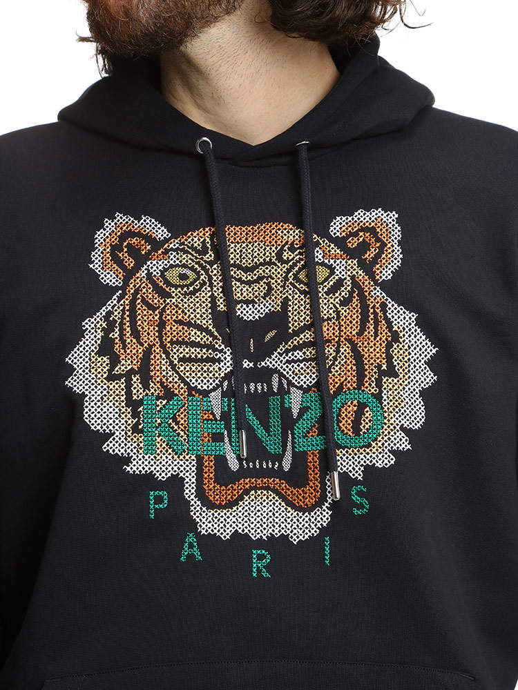 ケンゾー メンズ パーカー KENZO ブランド フーディー 長袖 スウェット タイガー ロゴ 刺繍 裏起毛 TIGER【サカゼン公式通販】