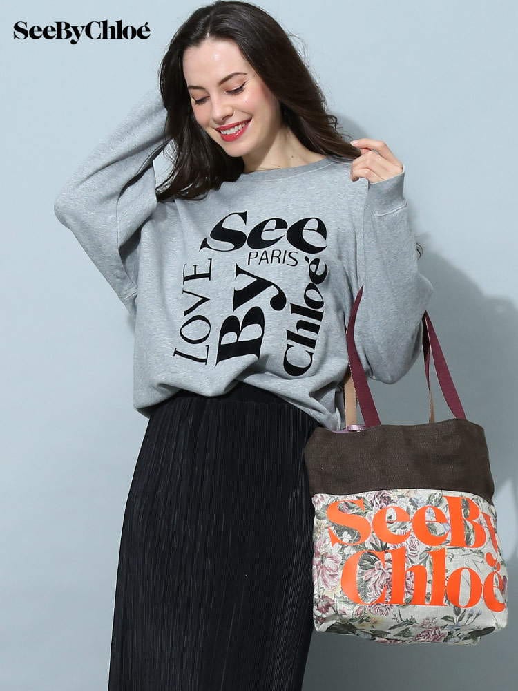 シーバイクロエ レディース トレーナー See By Chloe ブランド スウェット トップス プルオーバー 長袖 ロゴ SCCHS22AJH0308
