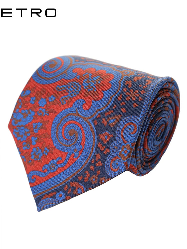 エトロ メンズ ネクタイ ETRO ブランド タイ 総柄 ペイズリー シルク100％ ギフト プレゼント ET222R120264045