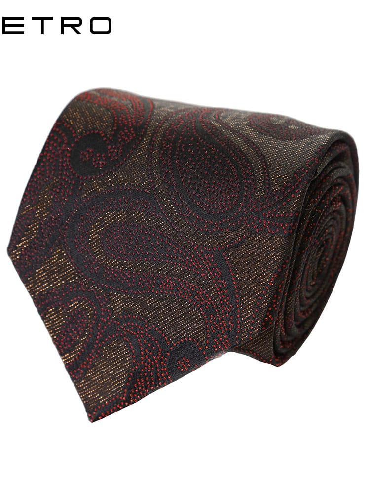 エトロ メンズ ネクタイ ETRO ブランド タイ 総柄 ペイズリー シルク混 ギフト プレゼント ET222R120266027