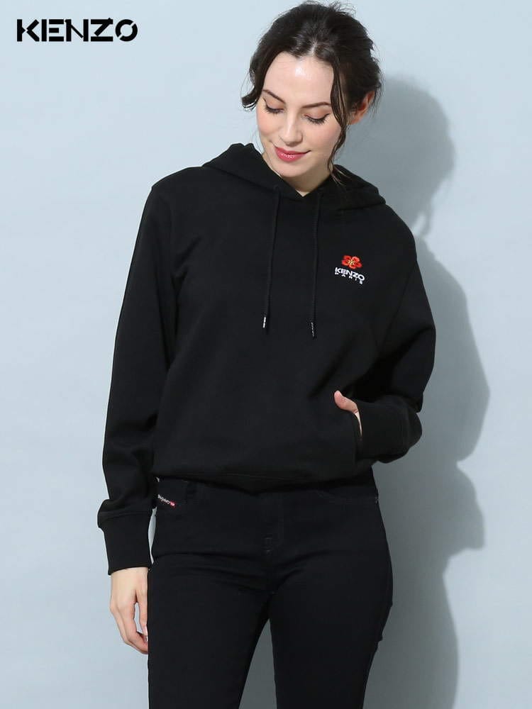 ケンゾー レディース パーカー KENZO ブランド トップス 長袖 スウェット ワンポイント BOKE FLOWER KZLFC62SW0154MF