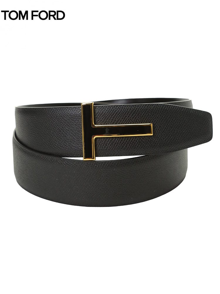  トムフォード メンズ ベルト TOM FORD ブランドベルト ロゴ Tバックル レザー 本革 TFTB247TLCL221