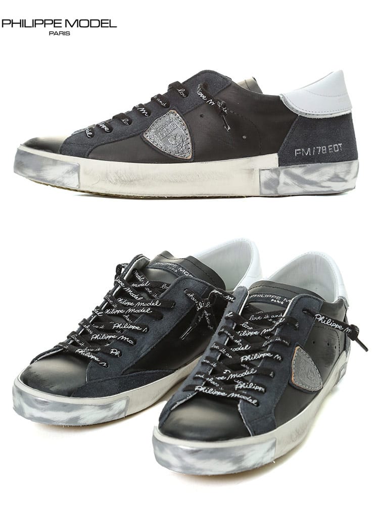 フィリップモデル メンズ スニーカー PHILIPPE MODEL PARIS ブランド 靴 ローカット ワッペン PRSX LOW レザー PMPRLUMA01