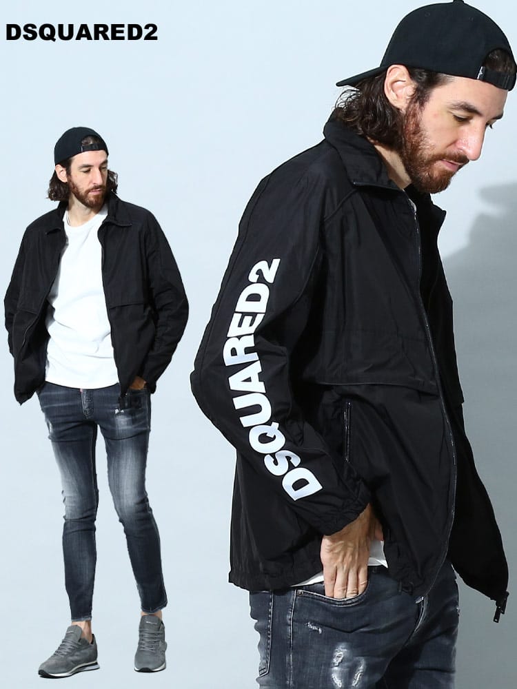ディースクエアード メンズ ブルゾン DSQUARED2 ブランド アウター ジャケット ナイロンブルゾン ロゴ 春 秋 D2AM1318S47858