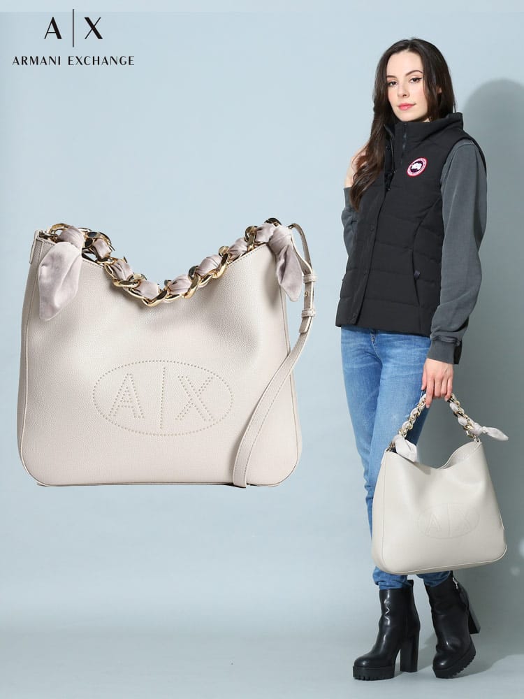 【オンラインストア限定】 アルマーニ レディース バッグ アルマーニエクスチェンジ ARMANI EXCHANGE ブランド 鞄 トートバッグ ショルダーバッグ ロゴ スタッズ AEL9428592F753