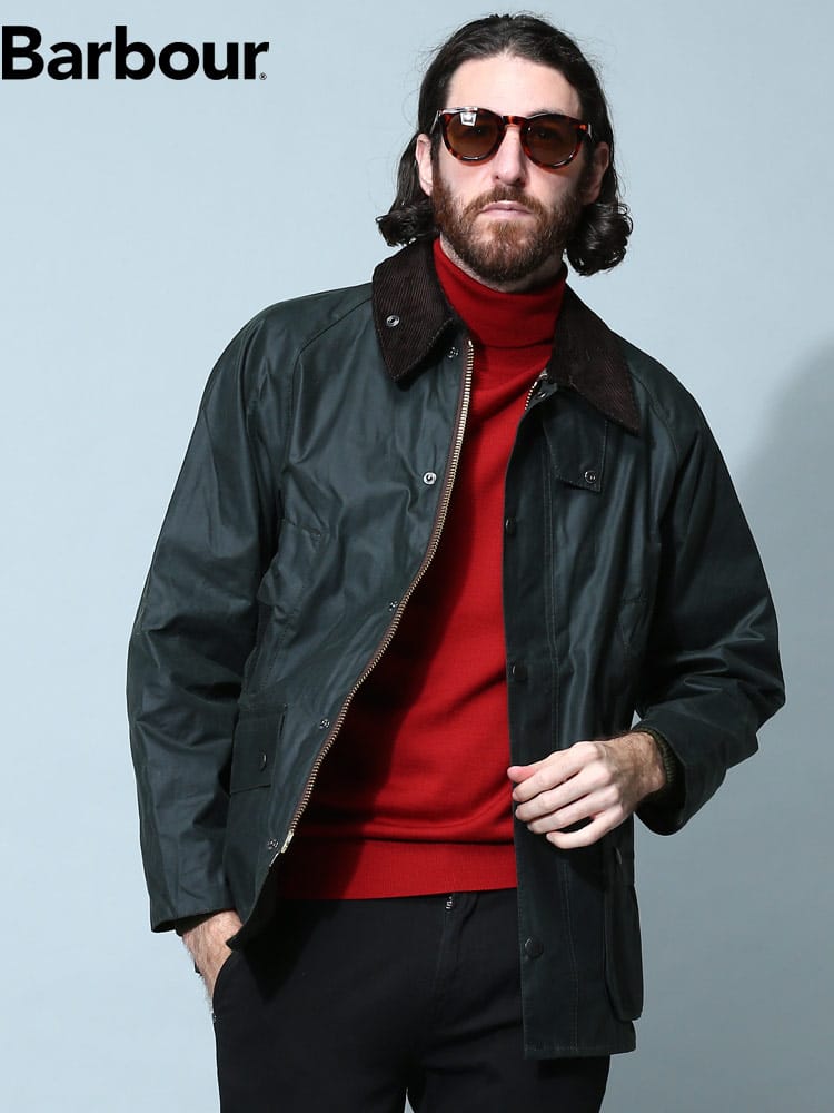 バブアー メンズ ブルゾン BARBOUR ブランド ワックスジャケット アウター ジャケット ジップ 衿切り替え BEDALE BABMWX0018MWX