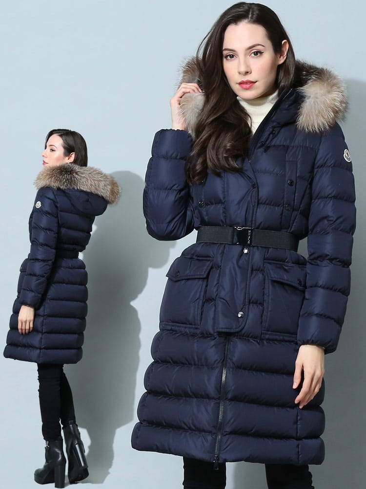 MONCLER (モンクレール) ファーフード フルジップ ロング ダウンジャケット Khloe MCLKHLOE2 ブランド