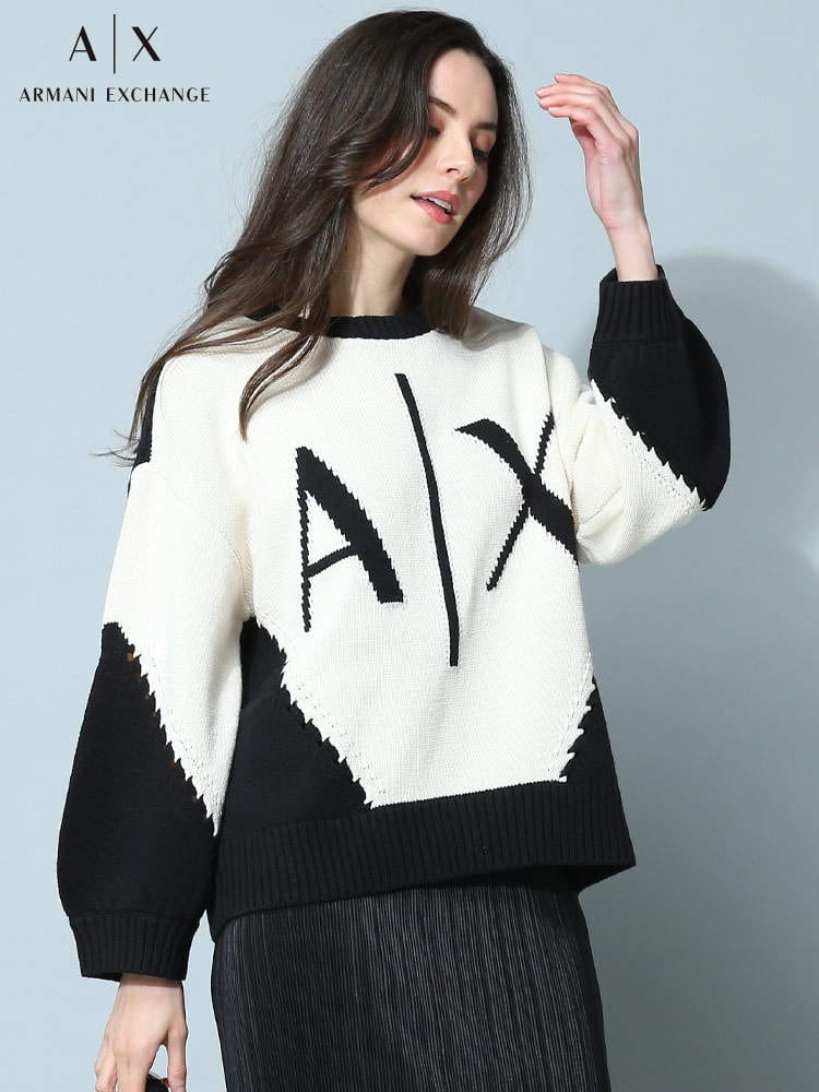 【オンラインストア限定】 アルマーニ レディース ニット アルマーニ エクスチェンジ ARMANI EXCHANGE ブランド セーター トップス ロゴ AEL6LYM1AYMV3Z