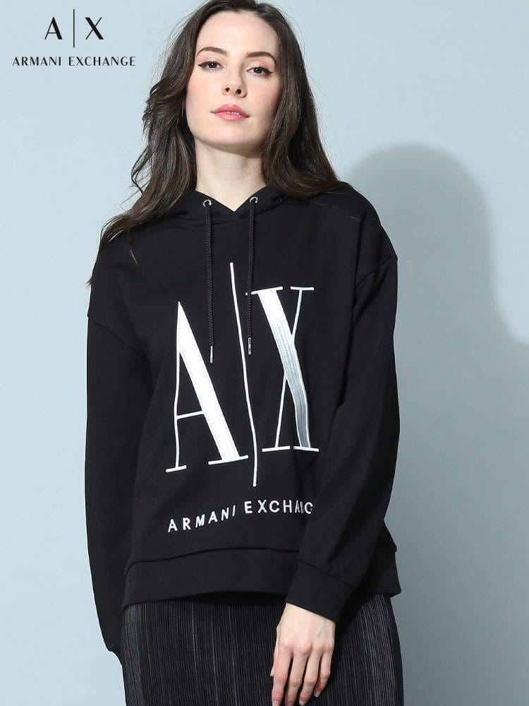 【オンラインストア限定】 アルマーニ レディース パーカー アルマーニ エクスチェンジ ARMANI EXCHANGE ブランド トップス スウェット ロゴ AEL8NYM52YJ68Z