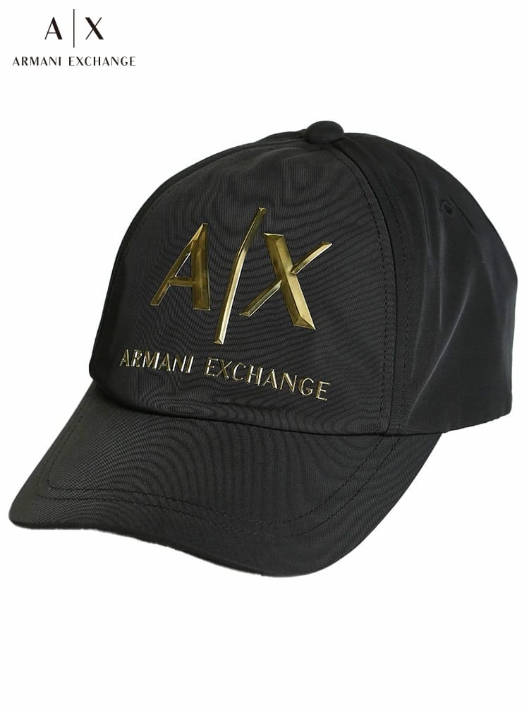 【オンラインストア限定】 ARMANI EXCHANGE (アルマーニ エクスチェンジ) ゴールドロゴ キャップ AEL9441572F108 ブランド