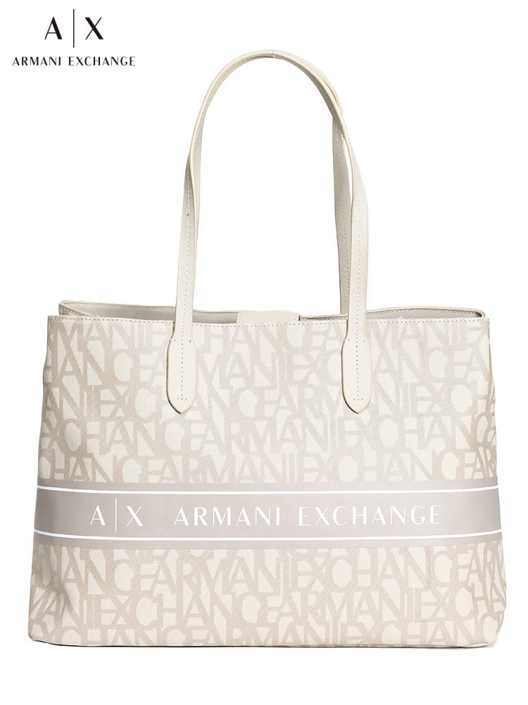 【オンラインストア限定】 ARMANI EXCHANGE (アルマーニ エクスチェンジ) 総ロゴ トートバッグ AEL942698CC744 ブランド