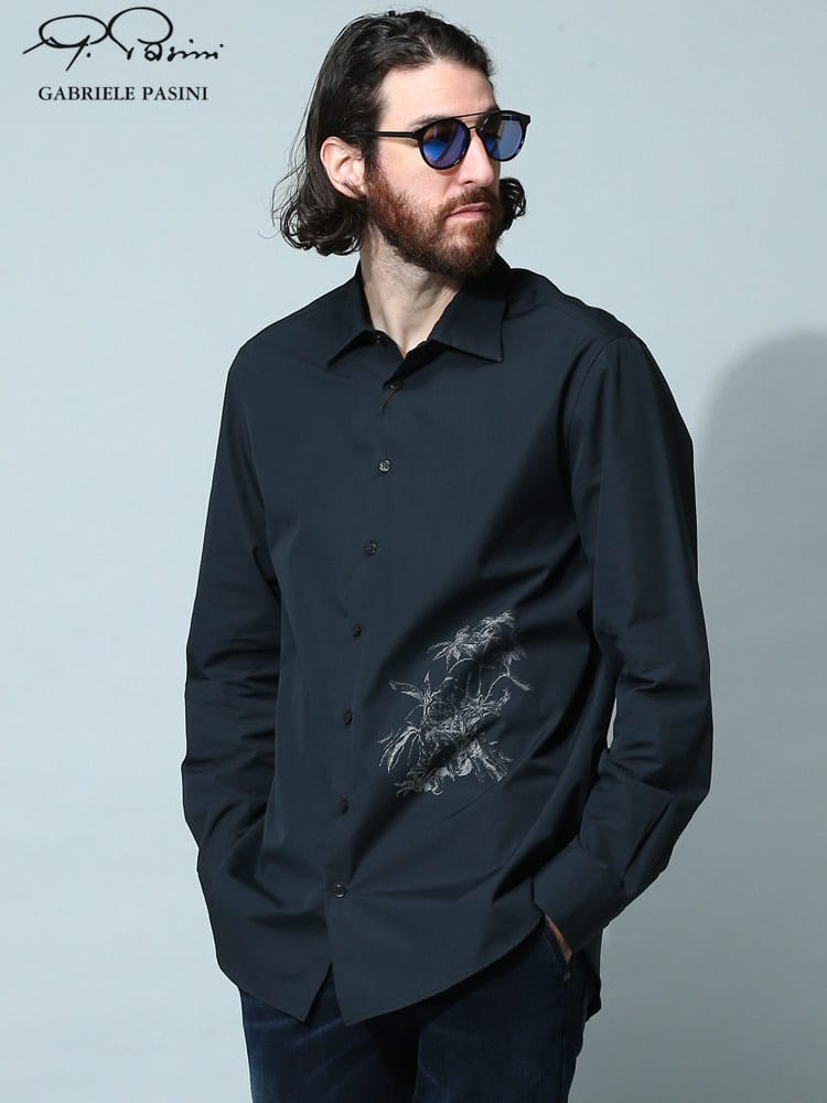 ETRO (エトロ) 刺繍 長袖 シャツ ET222U1K0943213 ブランド 39 41 43 
