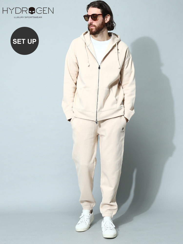 ハイドロゲン メンズ セットアップ HYDROGEN ブランド セット スウェット パーカー スウェットパンツ 裏起毛 ロゴ スポーツ HY310602310608