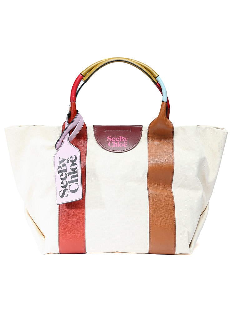 シーバイクロエ レディース バッグ SEE BY CHLOE ブランド トートバッグ トート 鞄 ロゴ Laetizia トートバッグ プレゼント ギフト SCCHS22ASB63B